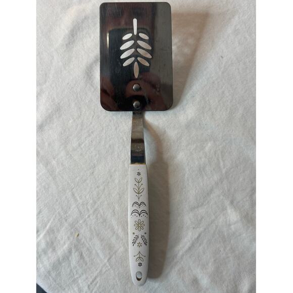 Vintage Flint Stainless USA Wheat Harvest Pattern Spatula- 10" long - Picture 1 of 5